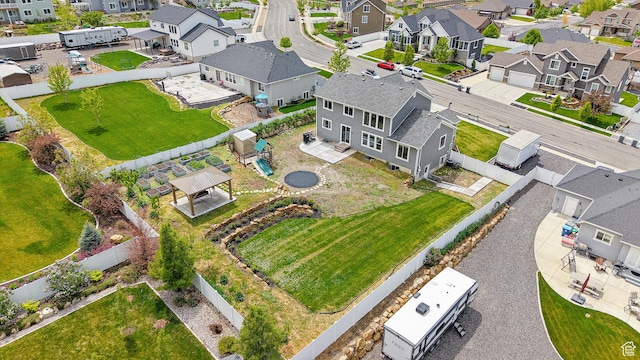 aerial view of residential area