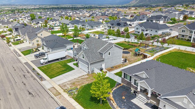 aerial view of residential area