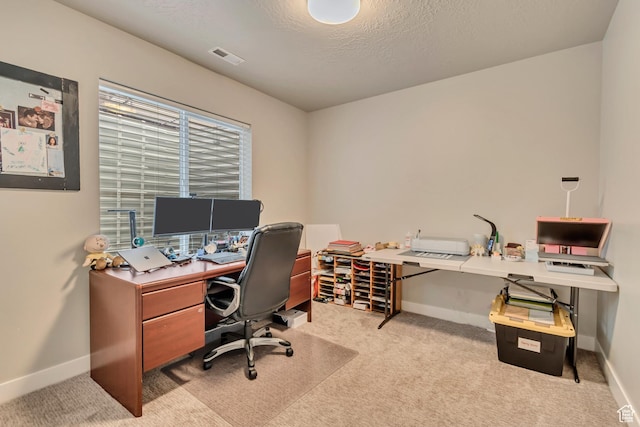 5402 N Meadow Lark Ln, Lehi, UT 84043 - office featuring baseboards, carpet, and a textured ceiling