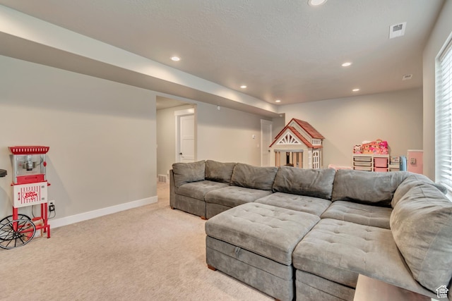 5402 N Meadow Lark Ln, Lehi, UT 84043 - living area with carpet floors, recessed lighting, and baseboards