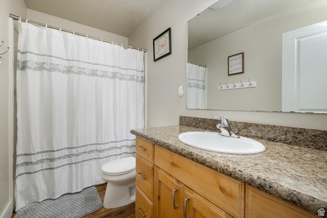 730 S 500 E, Roosevelt, UT 84066 - bathroom featuring wood finished floors, toilet, and vanity