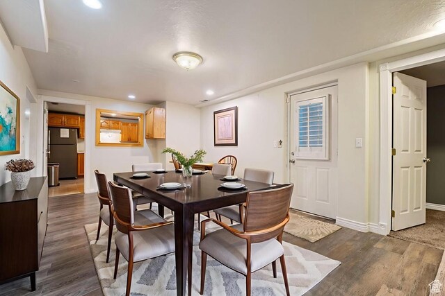 1761 S Davis Blvd E, Bountiful, UT 84010 - dining space with dark wood finished floors and recessed lighting