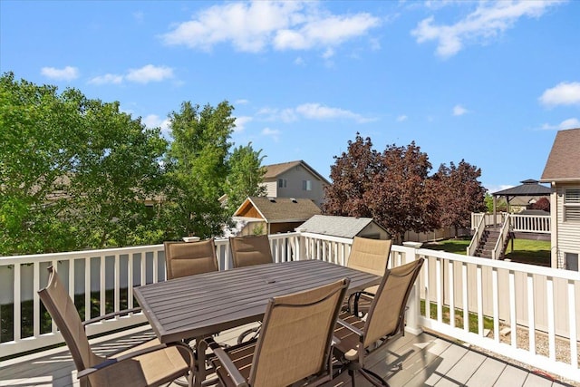 2099 W 700 S, Syracuse, UT 84075 - deck featuring outdoor dining area and a gazebo