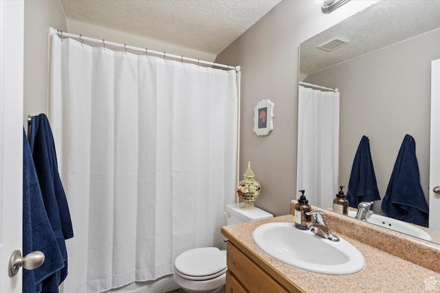 2099 W 700 S, Syracuse, UT 84075 - bathroom featuring a textured ceiling, toilet, and vanity