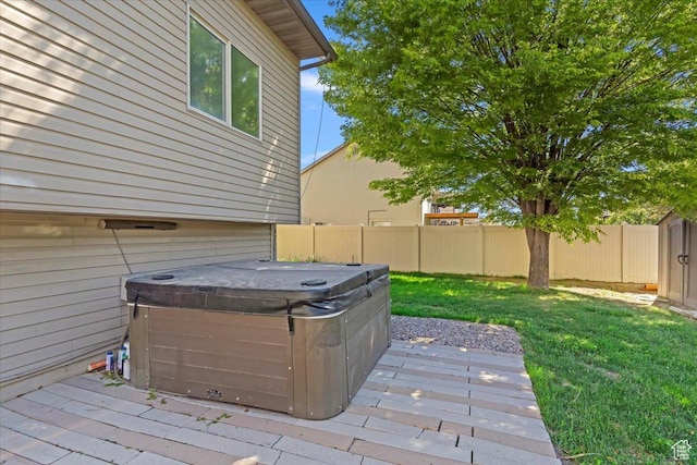 2099 W 700 S, Syracuse, UT 84075 - wooden deck featuring a hot tub