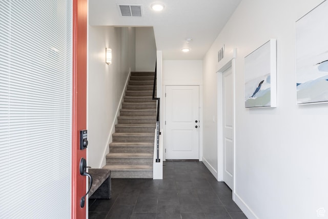 stairs with baseboards