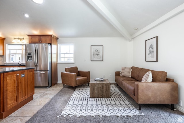 1845 E Princeton Ave, Salt Lake City, UT 84108 - living room with healthy amount of natural light, baseboards, and recessed lighting