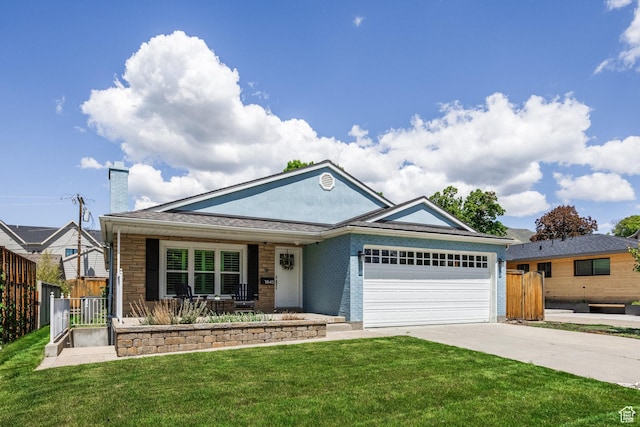 1845 E Princeton Ave, Salt Lake City, UT 84108 - ranch-style home with driveway, a garage, covered porch, and a chimney