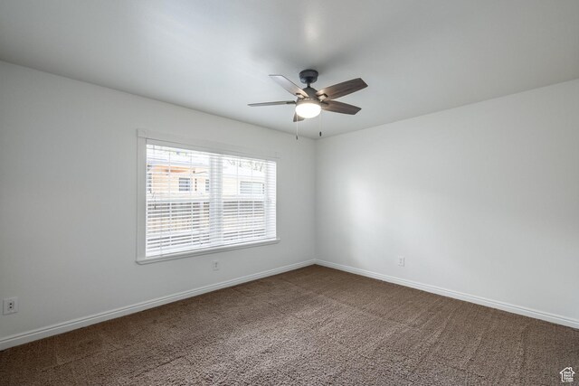 1845 E Princeton Ave, Salt Lake City, UT 84108 - carpeted empty room featuring ceiling fan and baseboards
