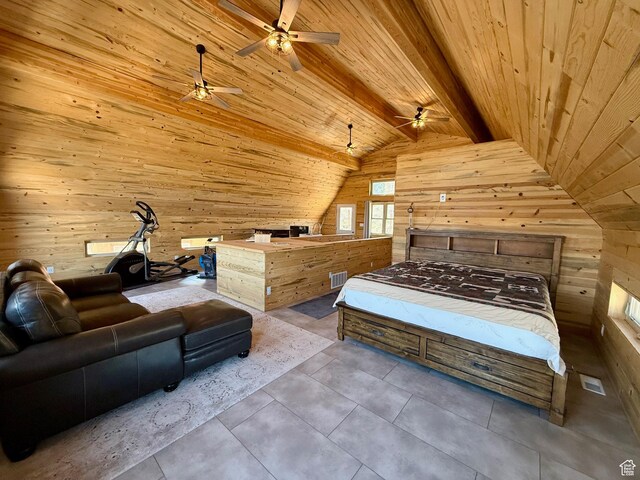 3431 S Panorama Dr, Garden City, UT 84028 - bedroom with wooden walls and wood ceiling