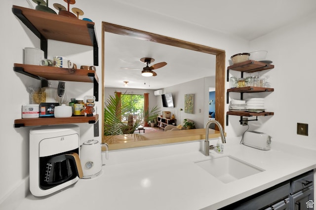 339 E 600 S Unit 1111, Salt Lake City, UT 84111 - bar with a sink and ceiling fan