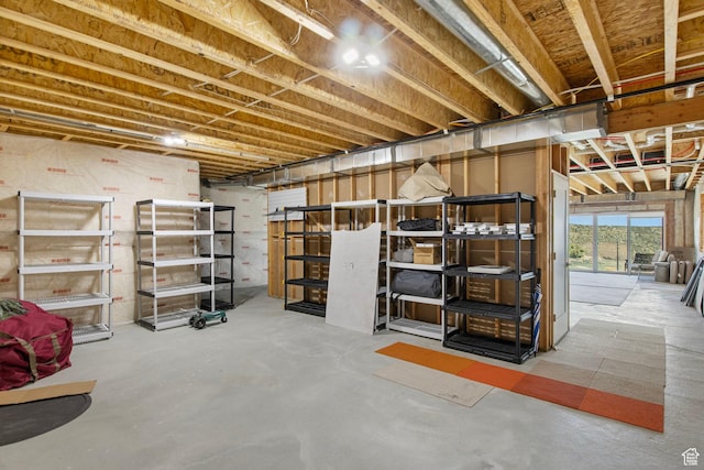 view of basement