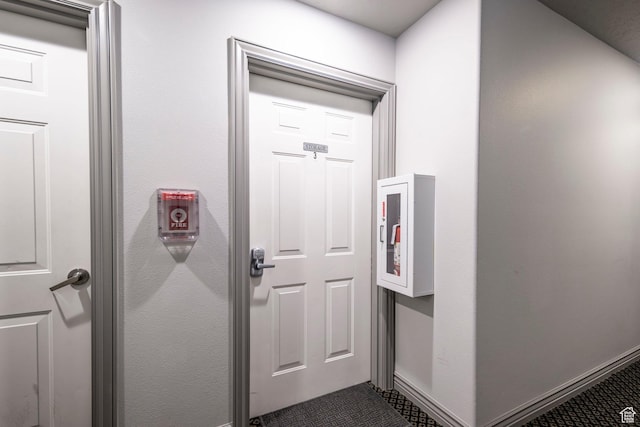 corridor with baseboards