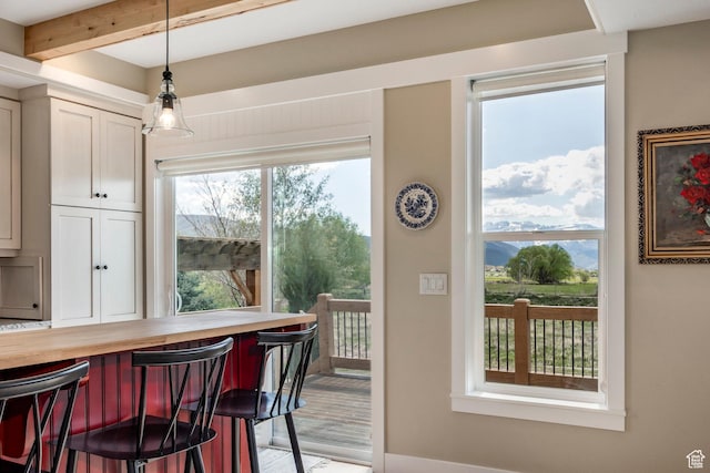 1920 S Wall St, Heber City, UT 84032 - dining room featuring beam ceiling