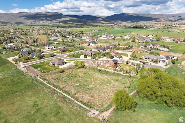 1920 S Wall St, Heber City, UT 84032 - aerial overview of property's location with a mountain backdrop and nearby suburban area