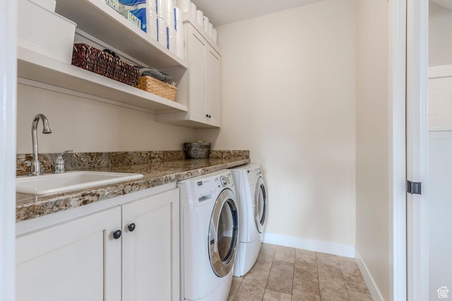 1920 S Wall St, Heber City, UT 84032 - washroom with cabinet space, washing machine and clothes dryer, and baseboards