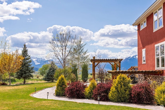 1920 S Wall St, Heber City, UT 84032 - view of property's community with a pergola and a lawn