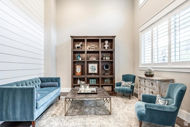5314 W Rolling Brook Dr, Herriman, UT 84096 - sitting room featuring baseboards and wood finished floors