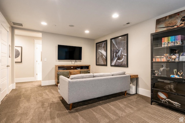 5314 W Rolling Brook Dr, Herriman, UT 84096 - living area with carpet floors, recessed lighting, and baseboards