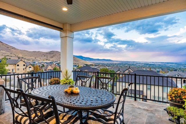5314 W Rolling Brook Dr, Herriman, UT 84096 - balcony with a residential view and a mountain view