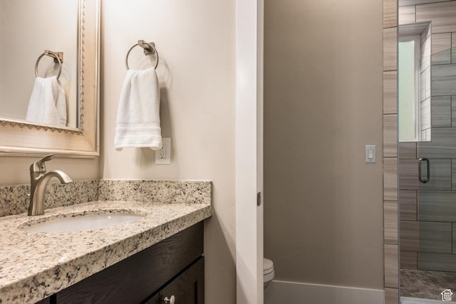 5314 W Rolling Brook Dr, Herriman, UT 84096 - bathroom with a shower stall, toilet, and vanity