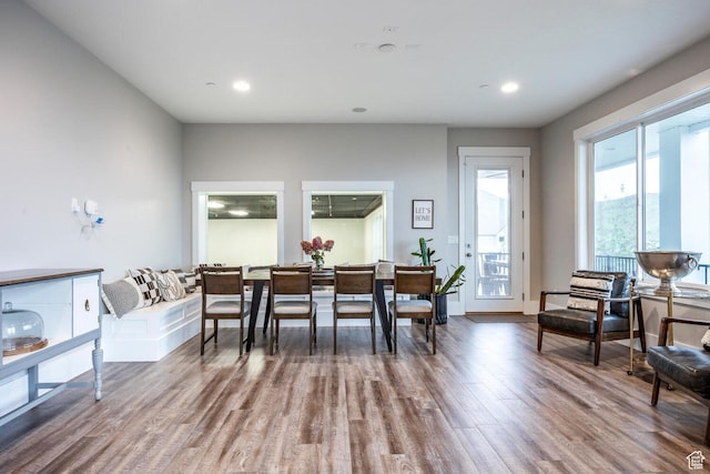 5314 W Rolling Brook Dr, Herriman, UT 84096 - dining room featuring wood finished floors and recessed lighting