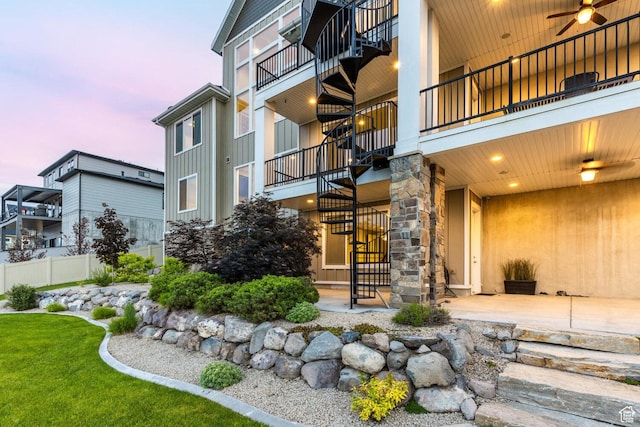5314 W Rolling Brook Dr, Herriman, UT 84096 - view of property featuring stairway and fence