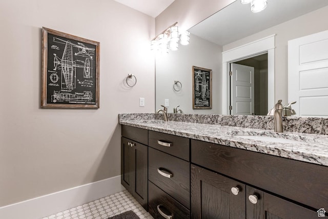 5314 W Rolling Brook Dr, Herriman, UT 84096 - full bath featuring double vanity and baseboards
