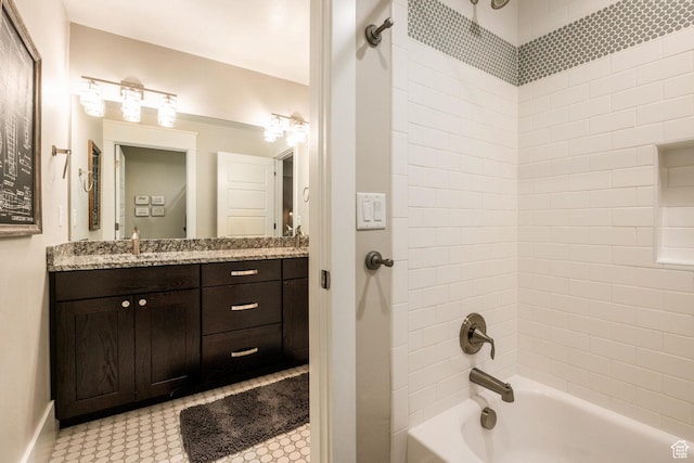 5314 W Rolling Brook Dr, Herriman, UT 84096 - full bath with  shower combination, vanity, and baseboards