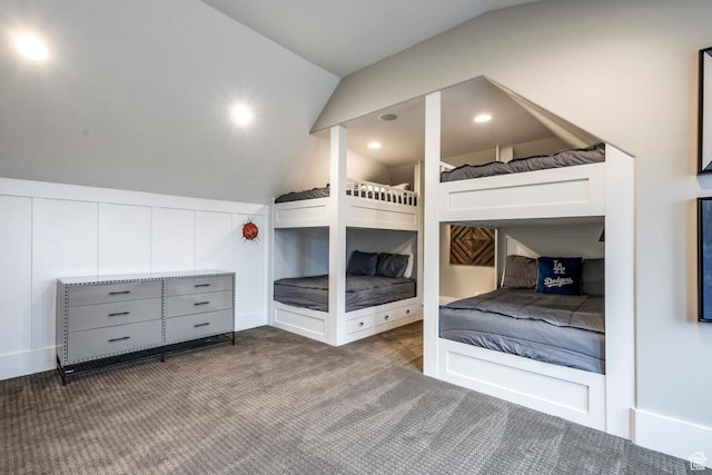 5314 W Rolling Brook Dr, Herriman, UT 84096 - carpeted bedroom featuring vaulted ceiling