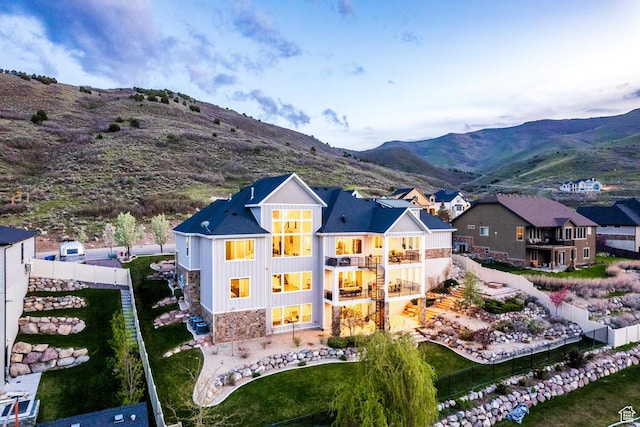5314 W Rolling Brook Dr, Herriman, UT 84096 - aerial view of property and surrounding area with a mountain backdrop