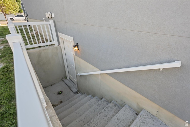 view of stairway