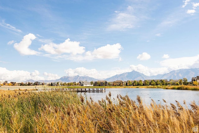 water view with mountains