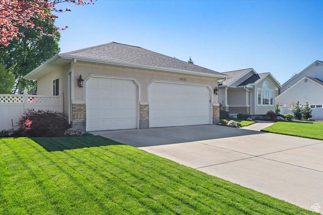 10543 S 2330 W, South Jordan, UT 84095 - single story home featuring a garage, driveway, stucco siding, and stone siding