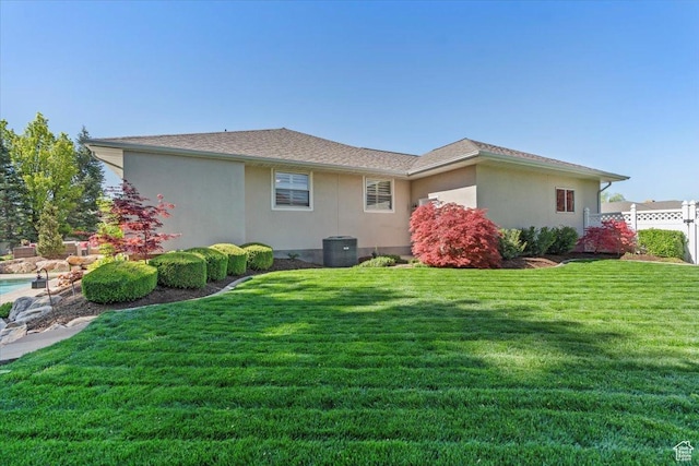 10543 S 2330 W, South Jordan, UT 84095 - rear view of property featuring central AC unit and stucco siding