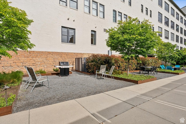 view of community featuring a patio area