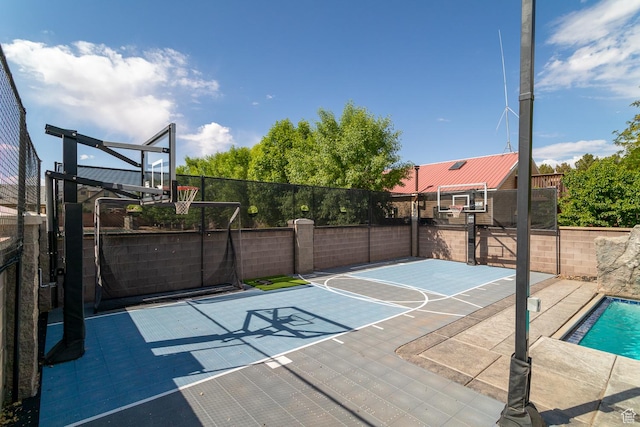 684 S 990 W, Hurricane, UT 84737 - view of sport court featuring basketball court and fence
