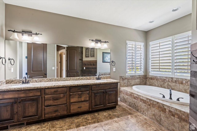 916 Country Ln, Farmington, UT 84025 - full bathroom with a bath and double vanity