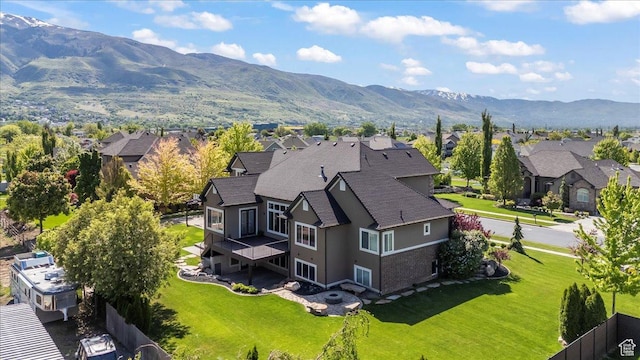 916 Country Ln, Farmington, UT 84025 - aerial perspective of suburban area featuring a mountain backdrop