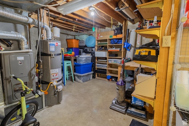 storage featuring water heater