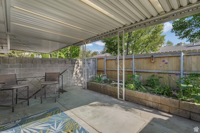 view of patio / terrace with a fenced backyard