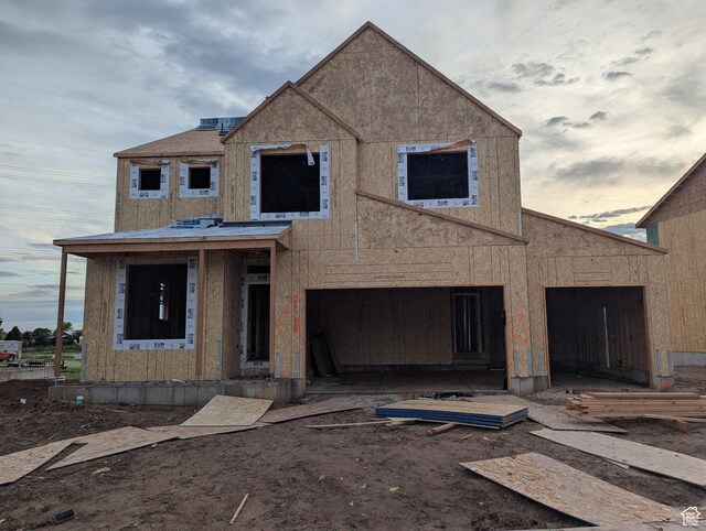view of unfinished property