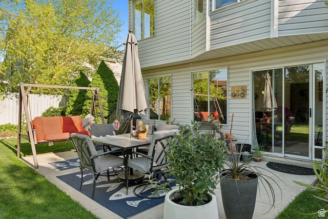 1298 E 5875 S, Ogden, UT 84405 - view of patio / terrace with fence and outdoor dining area