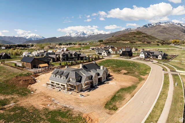 802 E Stone Barn Ln, Midway, UT 84049 - aerial perspective of suburban area featuring a mountain backdrop