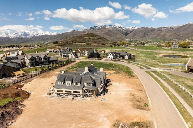 802 E Stone Barn Ln, Midway, UT 84049 - aerial view of residential area with a mountain backdrop