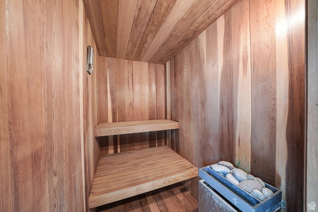 3501 E Loren Von Dr, Millcreek, UT 84124 - sauna / steam room with wooden walls, wood finished floors, and wooden ceiling