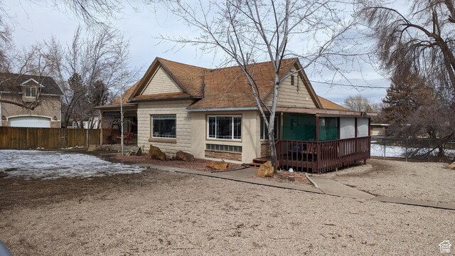 1341 E Creek Rd, Cottonwood Heights, UT 84093 - back of house with fence and a shingled roof