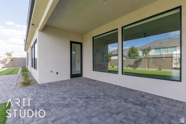 view of patio / terrace with fence
