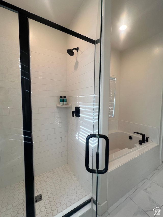 4901 N Eagle Nest Ln, Lehi, UT 84043 - full bath with a shower stall and a garden tub