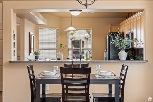 view of dining space